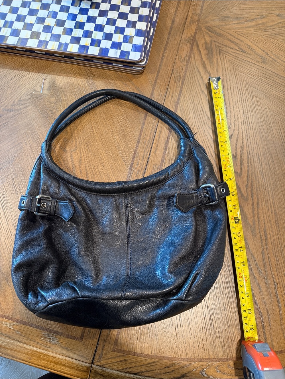 Vintage Kenneth Cole Black Leather Shoulder Bag